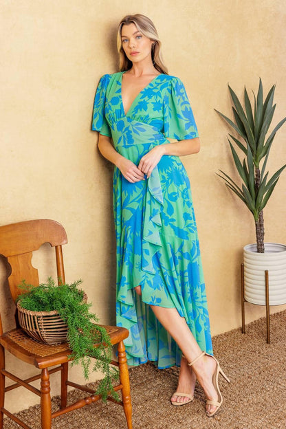 FOREVER DAYDREAMING WOVEN MIDI DRESS Flying Tomato