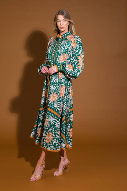 LOVE ESPRESSO WOVEN MIDI DRESS Flying Tomato