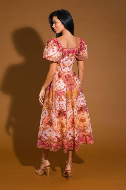 FOR GOOD WOVEN MIDI DRESS Flying Tomato
