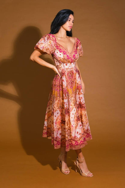 FOR GOOD WOVEN MIDI DRESS Flying Tomato