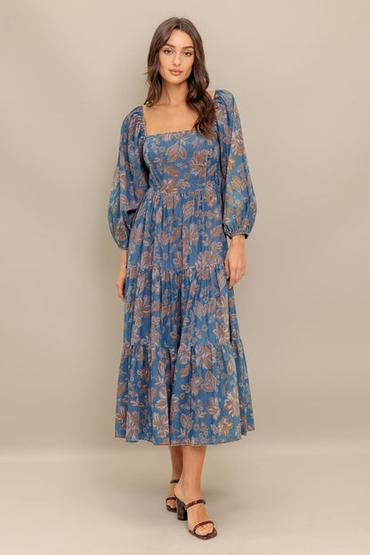 CIRCLE OF FRIENDS DENIM MIDI DRESS Flying Tomato