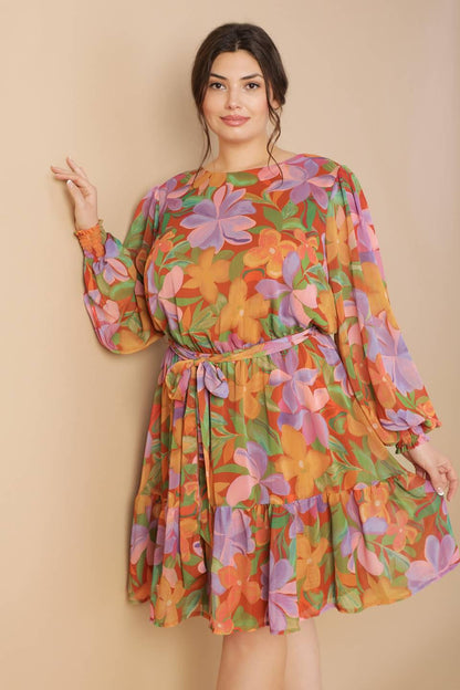 MUTED GARDEN WOVEN MINI DRESS Flying Tomato