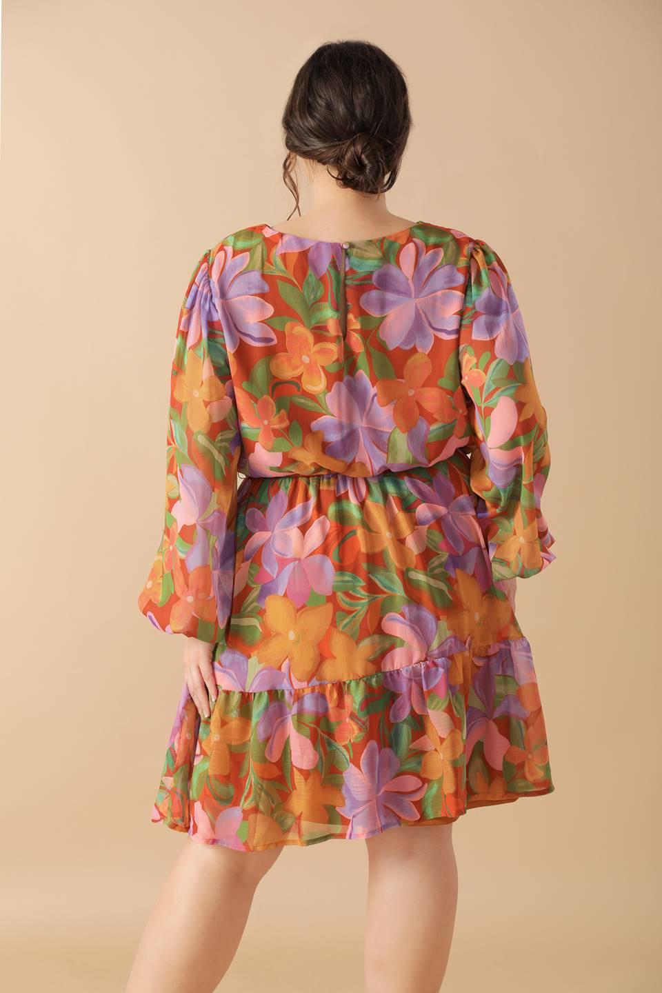 MUTED GARDEN WOVEN MINI DRESS Flying Tomato