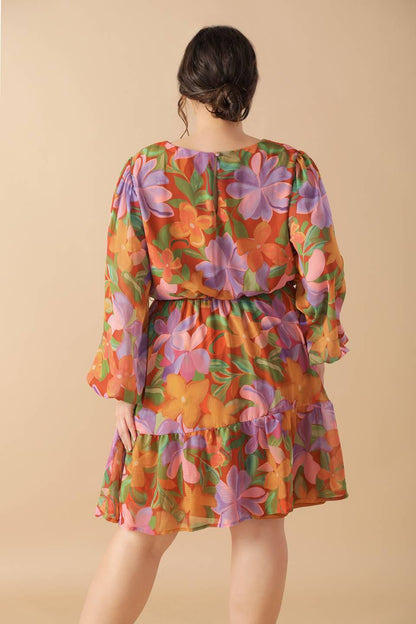 MUTED GARDEN WOVEN MINI DRESS Flying Tomato