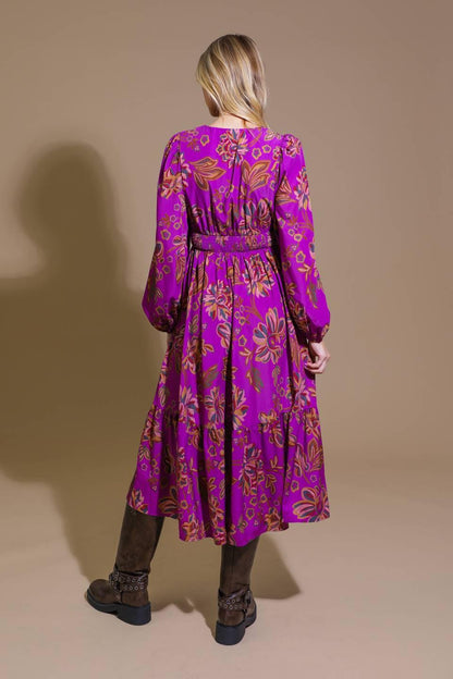 ELEGANTLY ELEVATED WOVEN MIDI DRESS Flying Tomato