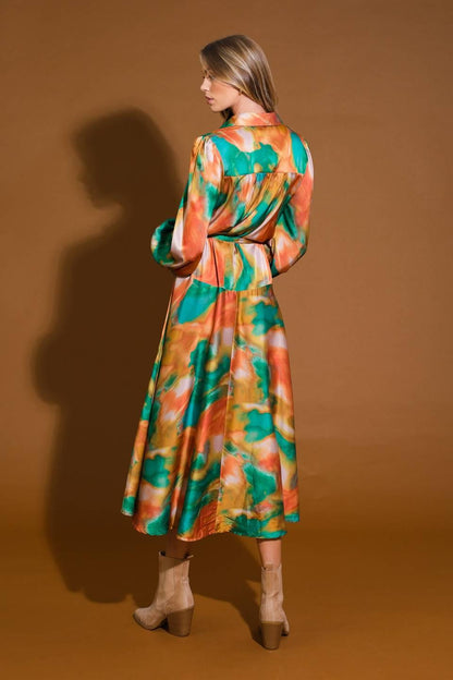 WANNA BE LOVED WOVEN MIDI DRESS Flying Tomato