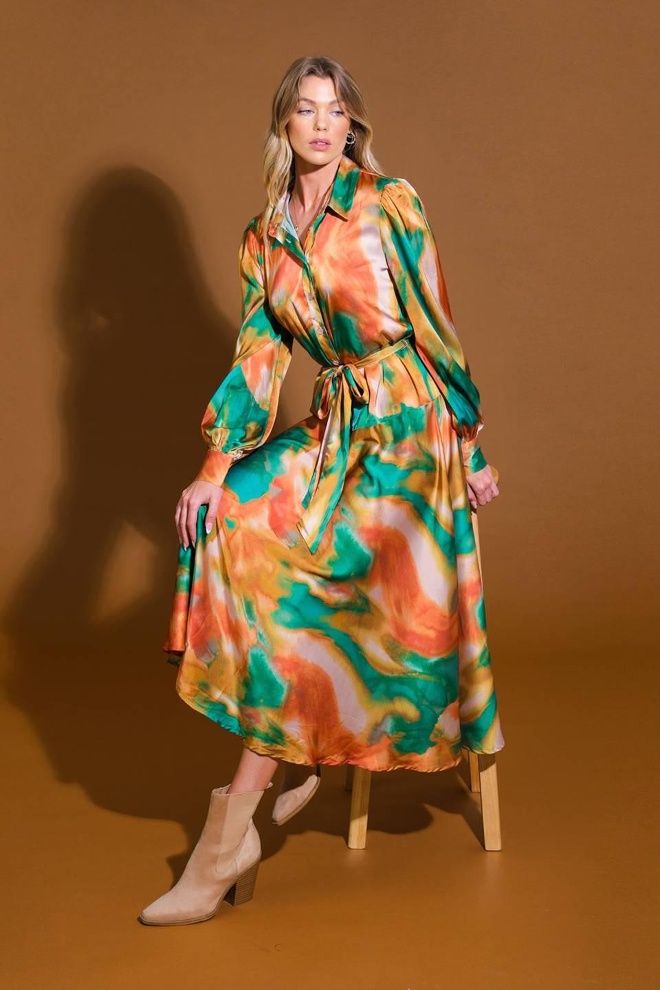 WANNA BE LOVED WOVEN MIDI DRESS Flying Tomato
