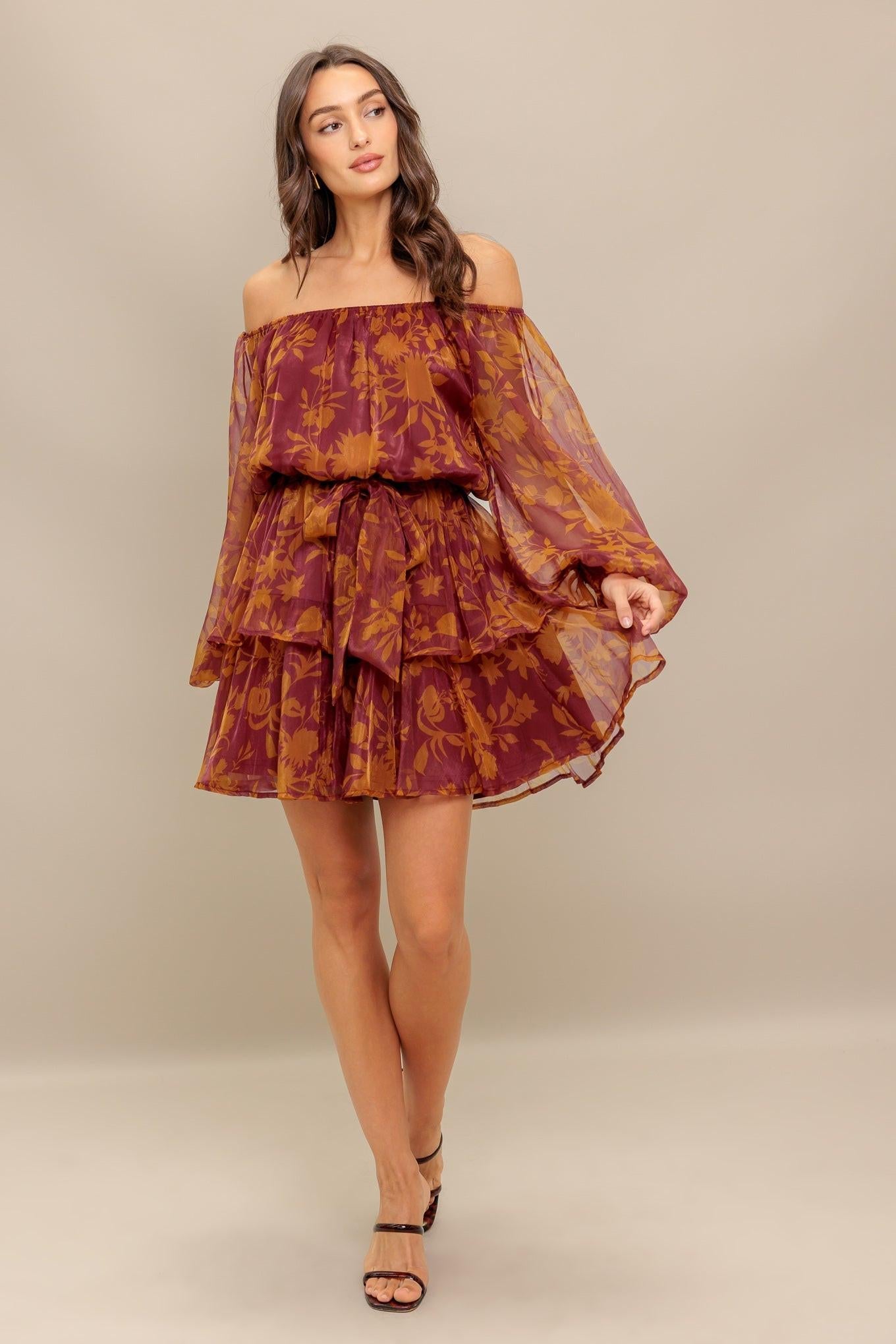 PETAL MIST WOVEN MINI DRESS Flying Tomato