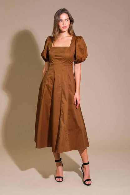 COLORS OF MY HEART WOVEN MIDI DRESS Flying Tomato