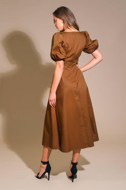 COLORS OF MY HEART WOVEN MIDI DRESS Flying Tomato