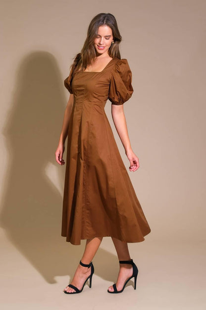 COLORS OF MY HEART WOVEN MIDI DRESS Flying Tomato