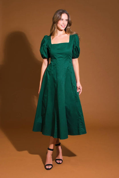 COLORS OF MY HEART WOVEN MIDI DRESS Flying Tomato
