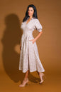 PERFECT VISION WOVEN MIDI DRESS Flying Tomato