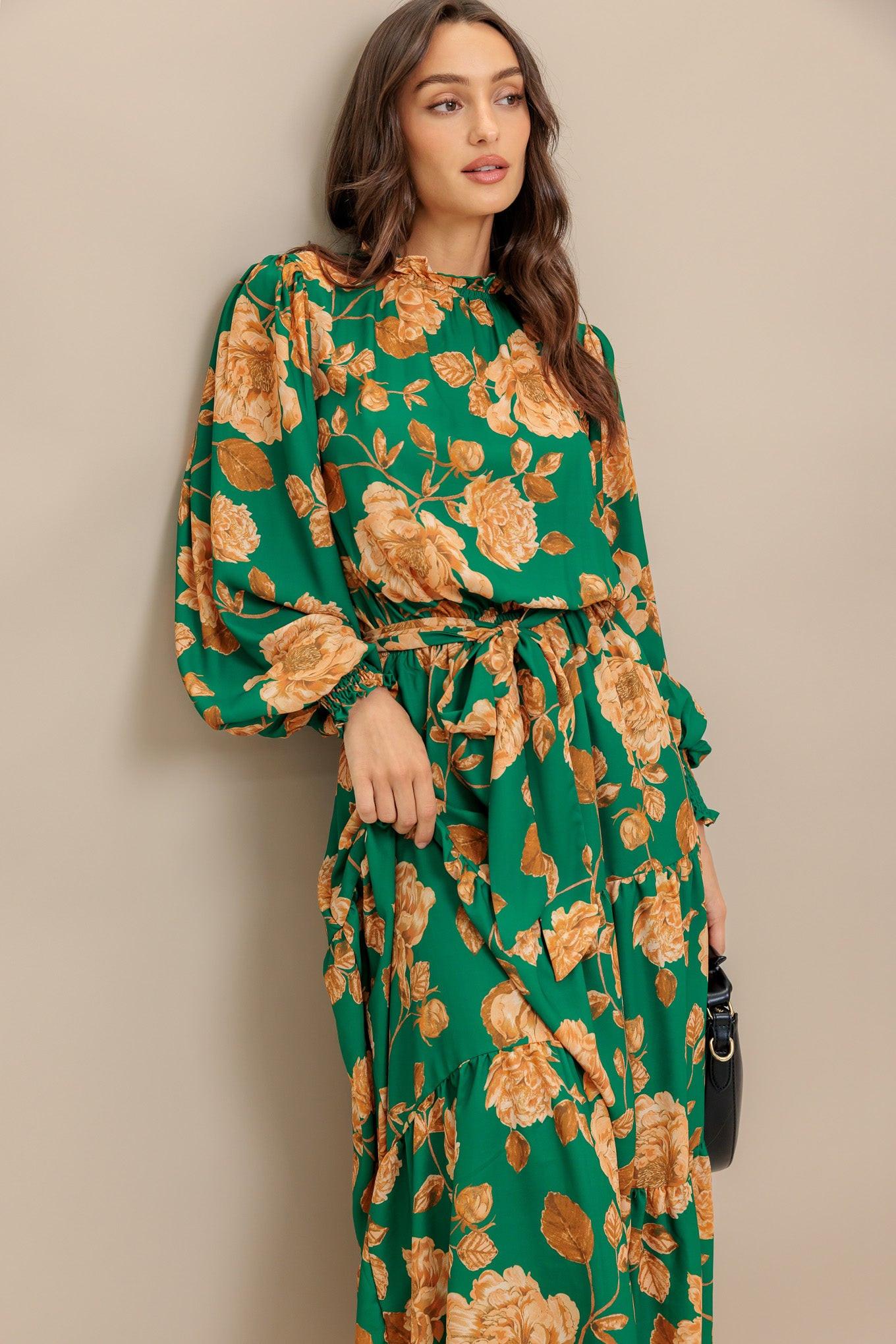SONGS ABOUT YOU WOVEN MIDI DRESS Flying Tomato