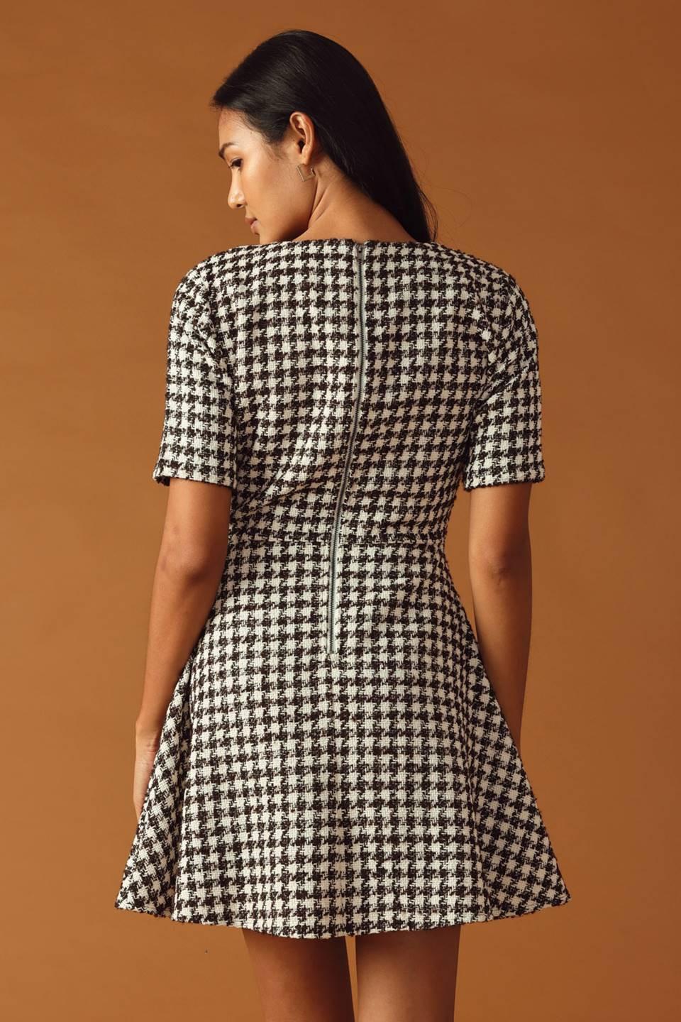 FALLING INTO PLACE TWEED MINI DRESS Flying Tomato