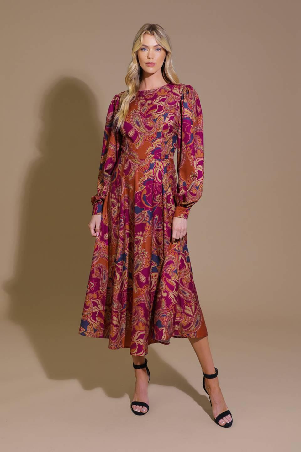 FOREVERMORE WOVEN MIDI DRESS Flying Tomato