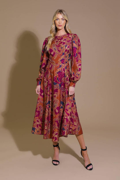 FOREVERMORE WOVEN MIDI DRESS Flying Tomato