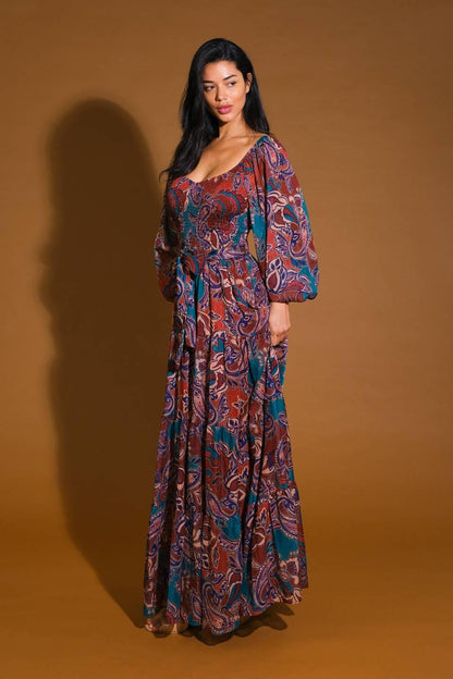 DARLING SENSATION WOVEN MAXI DRESS Flying Tomato