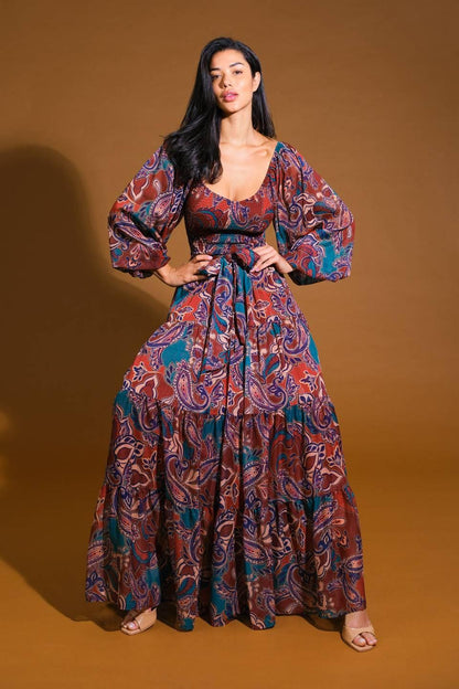 DARLING SENSATION WOVEN MAXI DRESS Flying Tomato