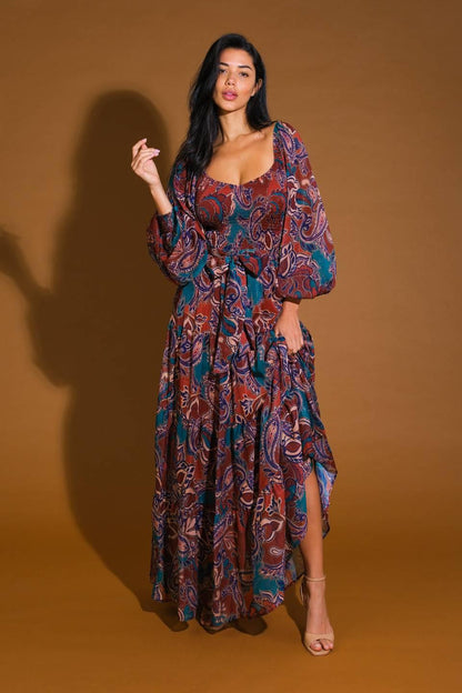 DARLING SENSATION WOVEN MAXI DRESS Flying Tomato
