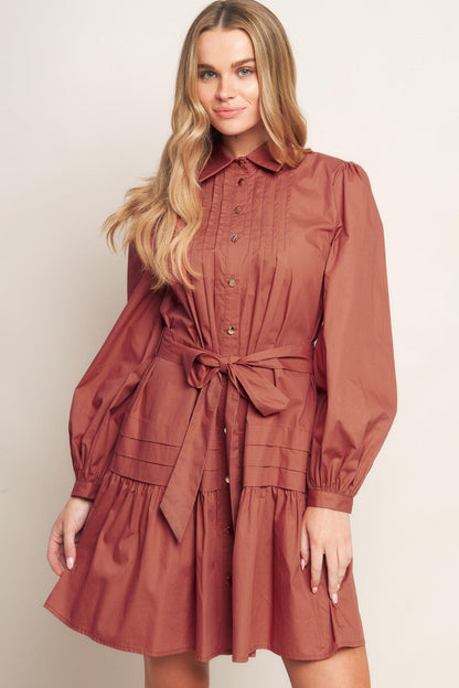 AESTHETIC POSE WOVEN MINI DRESS Flying Tomato