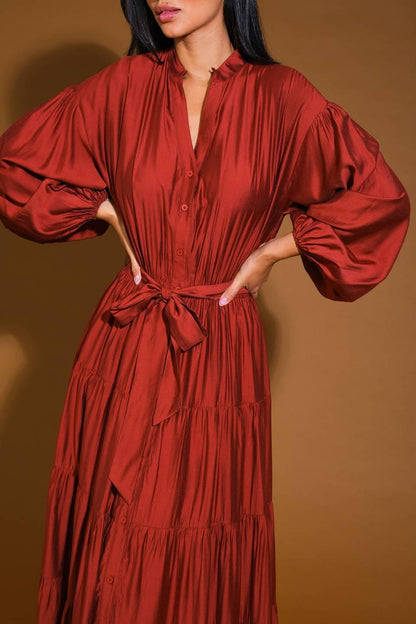 PERFECT POTENTIAL WOVEN MAXI DRESS Flying Tomato