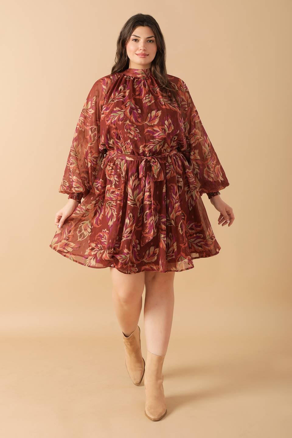 ARTISTIC ESSENCE WOVEN MINI DRESS Flying Tomato