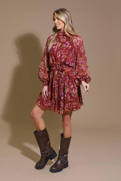 ARTISTIC ESSENCE WOVEN MINI DRESS Flying Tomato