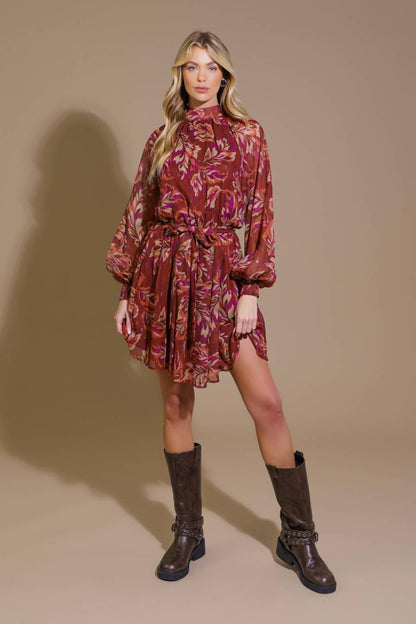 ARTISTIC ESSENCE WOVEN MINI DRESS Flying Tomato