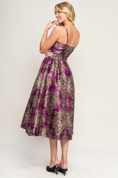 ALONG THE WAY WOVEN MIDI DRESS Flying Tomato