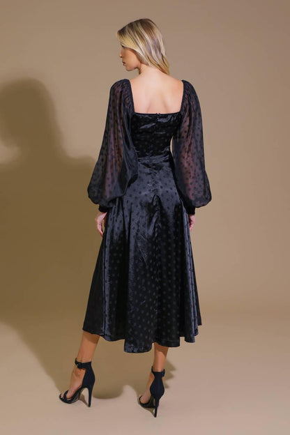 LUMINOUS VIBES WOVEN MIDI DRESS Flying Tomato