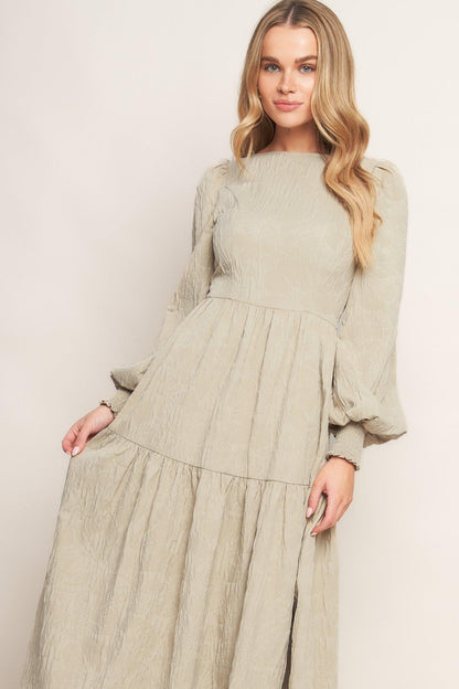 NEBULA NIGHTS WOVEN MIDI DRESS Flying Tomato