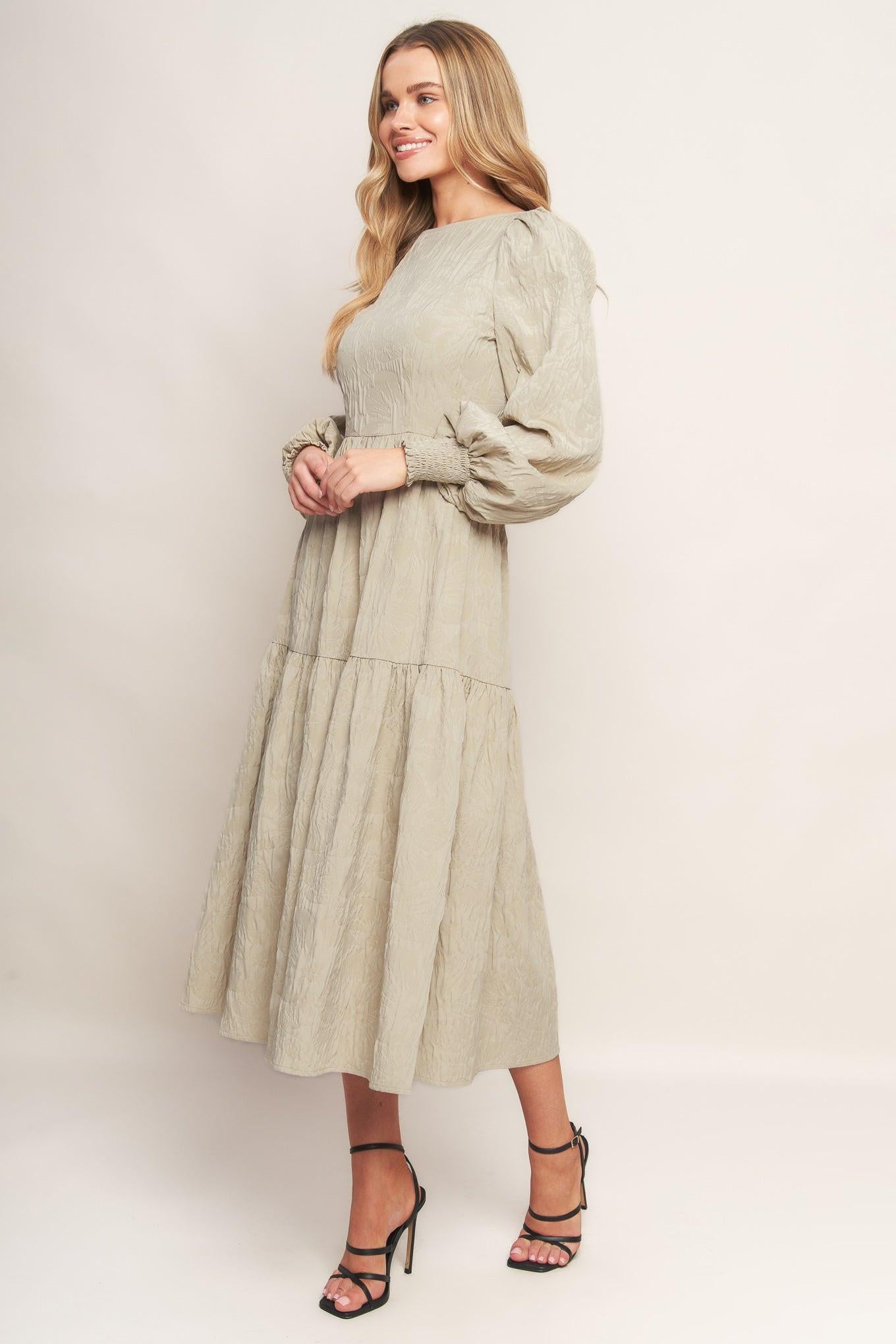 NEBULA NIGHTS WOVEN MIDI DRESS Flying Tomato