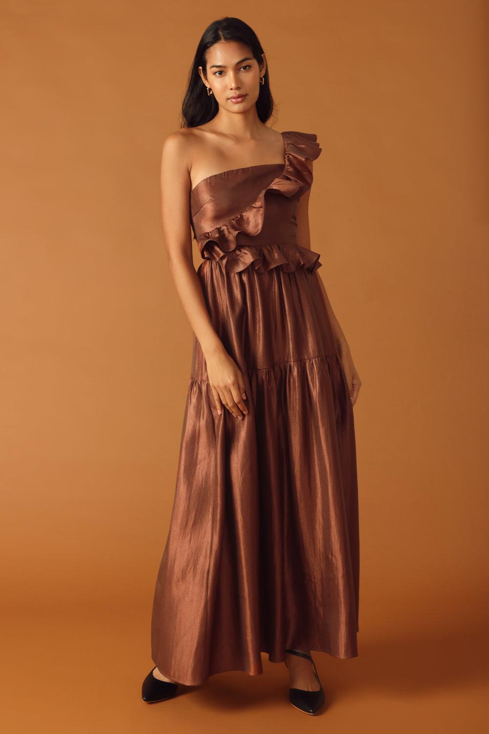 FIND THE ANSWER WOVEN MAXI DRESS Flying Tomato