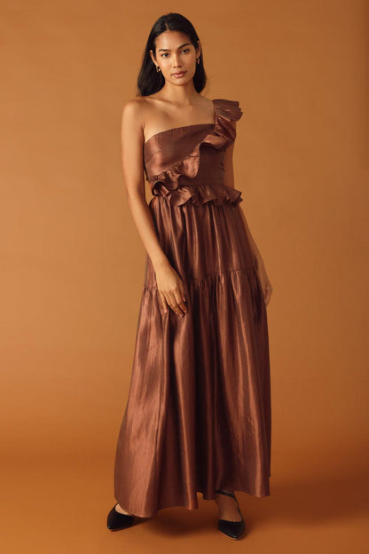 FIND THE ANSWER WOVEN MAXI DRESS Flying Tomato