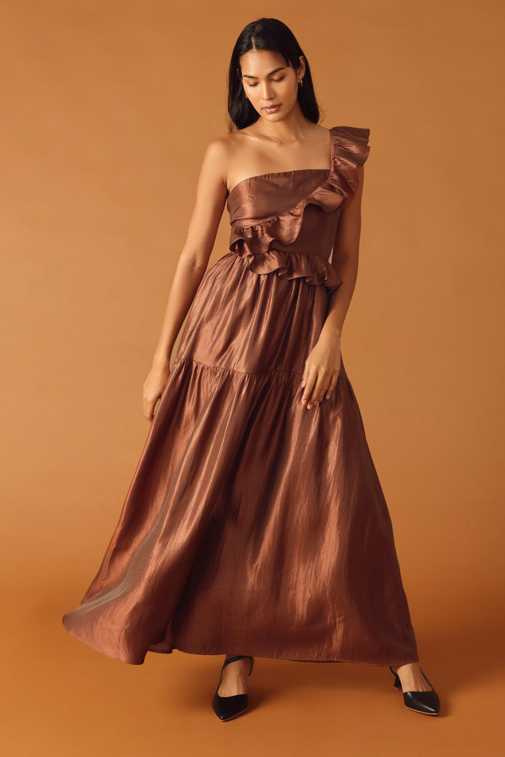 FIND THE ANSWER WOVEN MAXI DRESS Flying Tomato