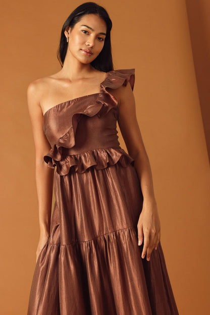 FIND THE ANSWER WOVEN MAXI DRESS Flying Tomato