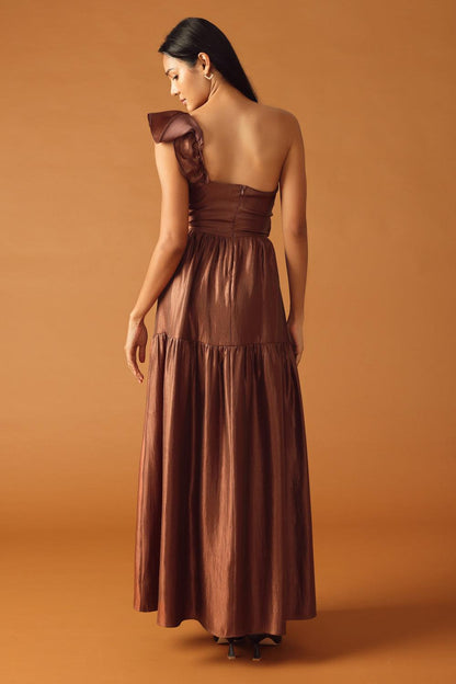 FIND THE ANSWER WOVEN MAXI DRESS Flying Tomato