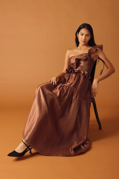 FIND THE ANSWER WOVEN MAXI DRESS Flying Tomato