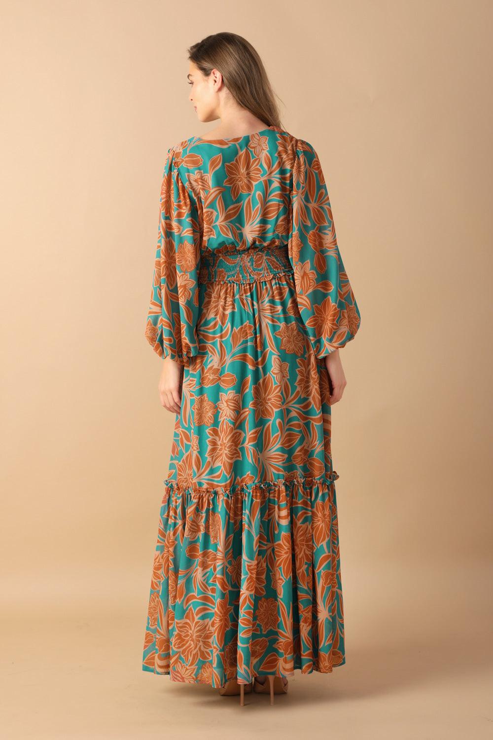 FLEETING FAUNA WOVEN MAXI DRESS Flying Tomato