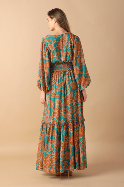 FLEETING FAUNA WOVEN MAXI DRESS Flying Tomato