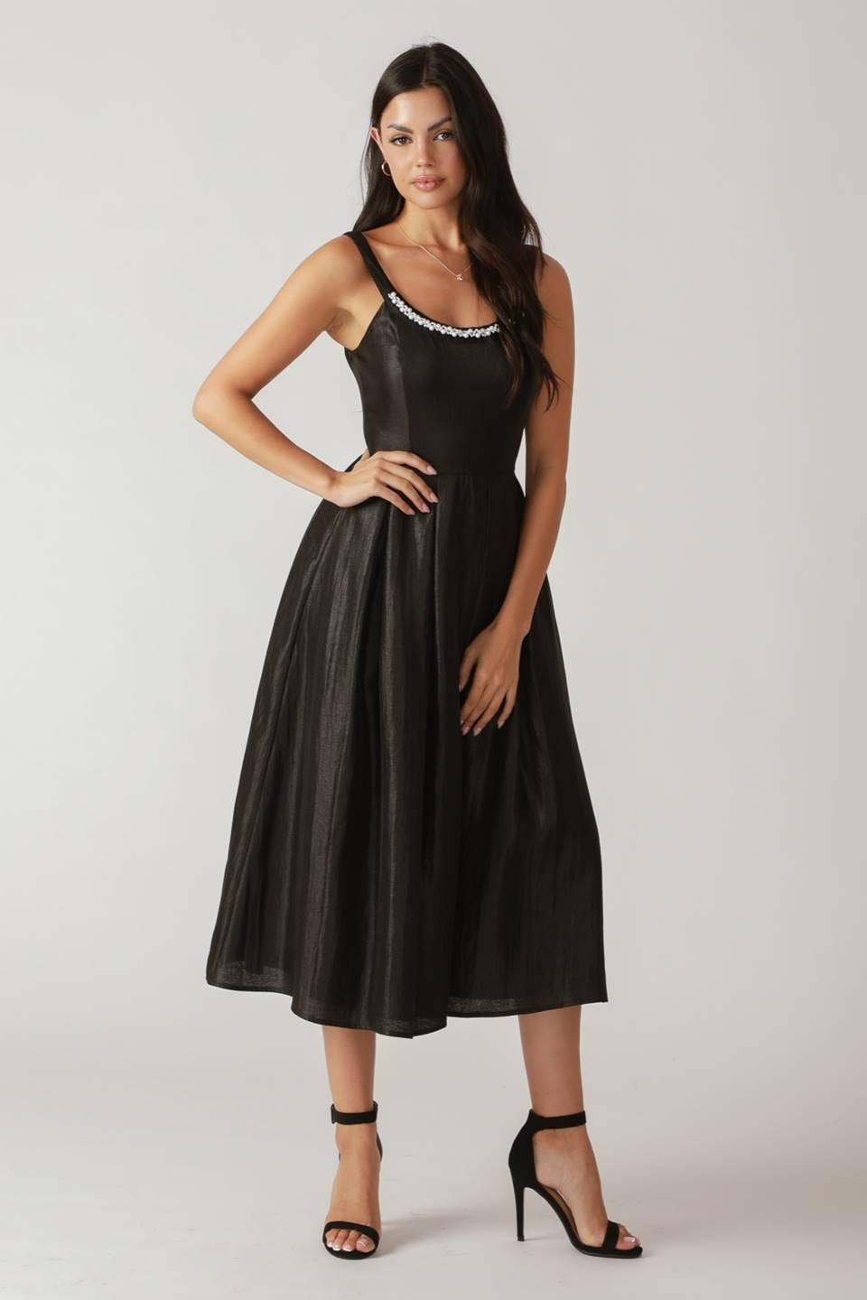 FLUTTERING FIELDS WOVEN MIDI DRESS Flying Tomato