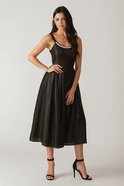FLUTTERING FIELDS WOVEN MIDI DRESS Flying Tomato