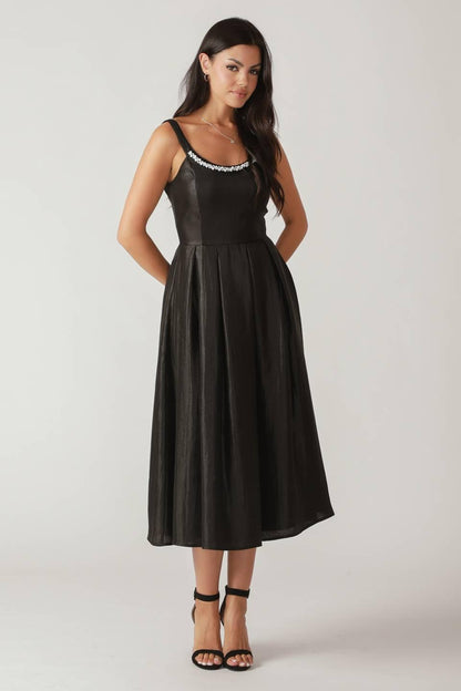 FLUTTERING FIELDS WOVEN MIDI DRESS Flying Tomato