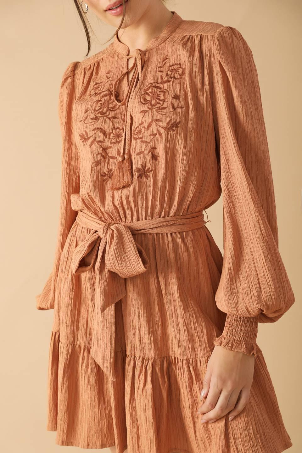 WANDERING MIND WOVEN MINI DRESS Flying Tomato