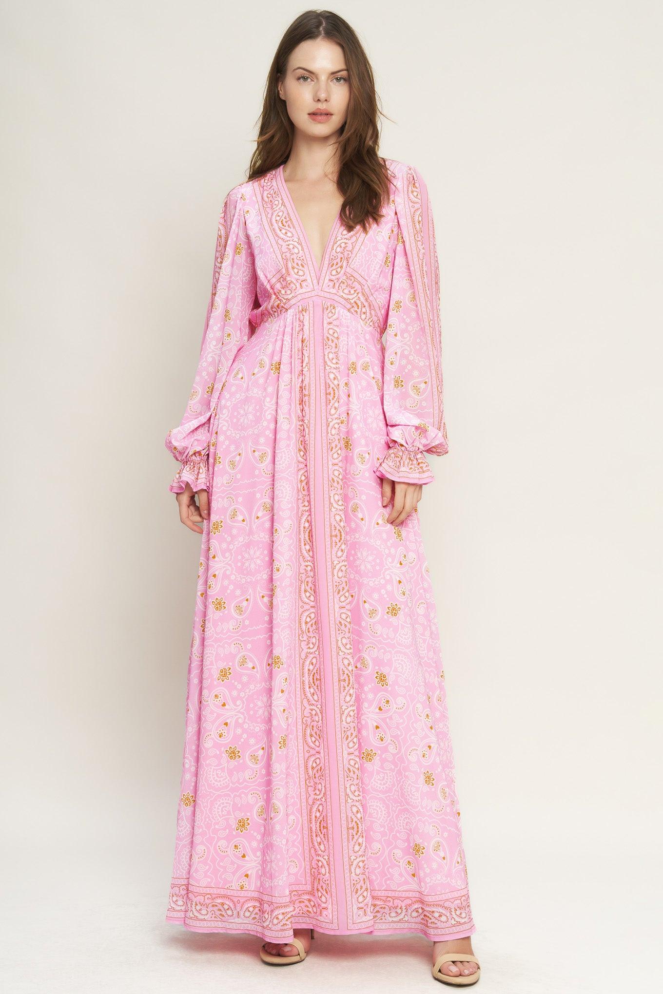 RIPPLES OF TIME WOVEN MAXI DRESS Flying Tomato