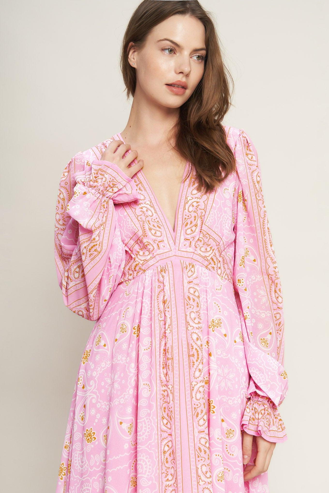 RIPPLES OF TIME WOVEN MAXI DRESS Flying Tomato