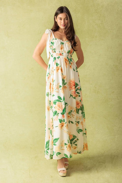 A PERFECT MATCH WOVEN MAXI DRESS Flying Tomato
