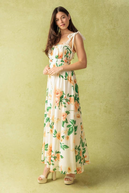 A PERFECT MATCH WOVEN MAXI DRESS Flying Tomato