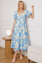 BLOOMING DAY WOVEN MIDI DRESS Flying Tomato
